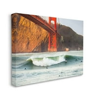 Ступел Индъстрис Голдън Гейт сърфисти Калифорния крайбрежни Спортни платно стена изкуство дизайн от Дейв